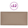 Paneles de pared Vidaxl 12 PCS 2.16 m² 60 x 30 cm Arte de cuero Cappuccinocleur