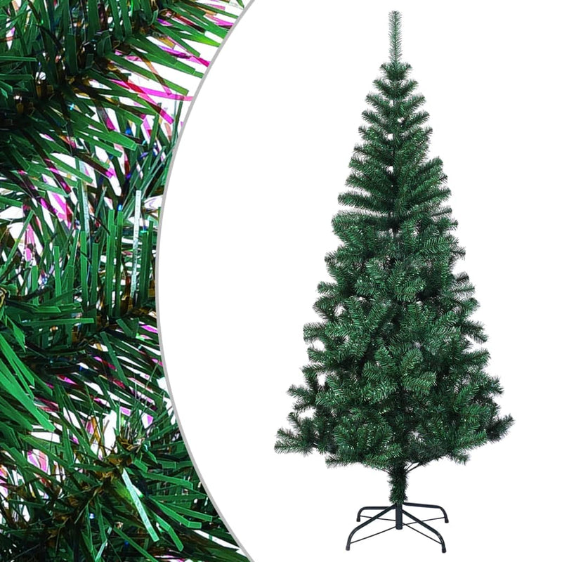 Vidaxl Kunstkerstboom con estremità iridescenti 150 cm PVC verde