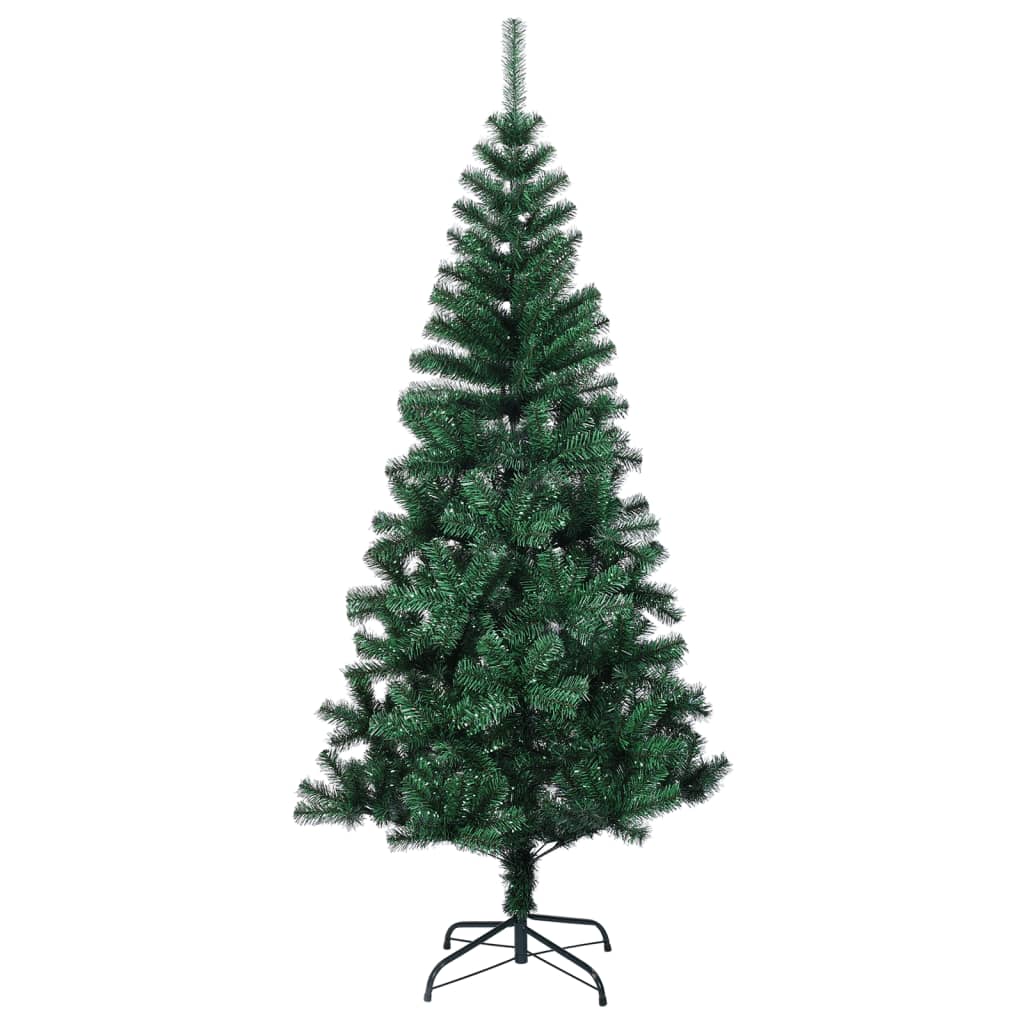 Vidaxl kunstkerstboom met iriserende uiteinden 150 cm pvc groen