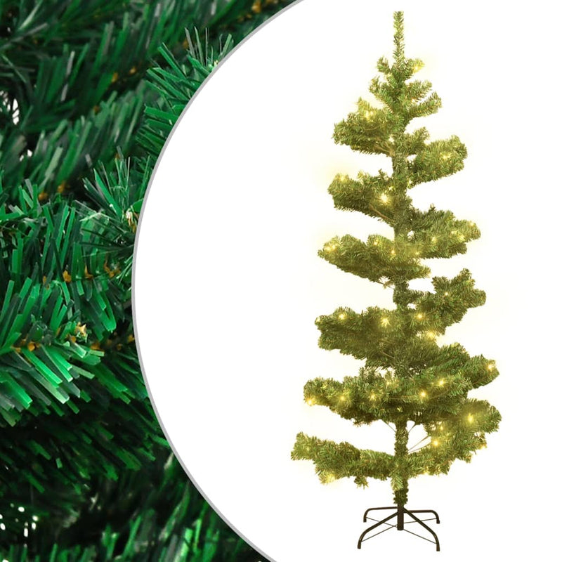 Vidaxl Kunstkerstboom con iluminación y estándar de 180 cm PVC Green