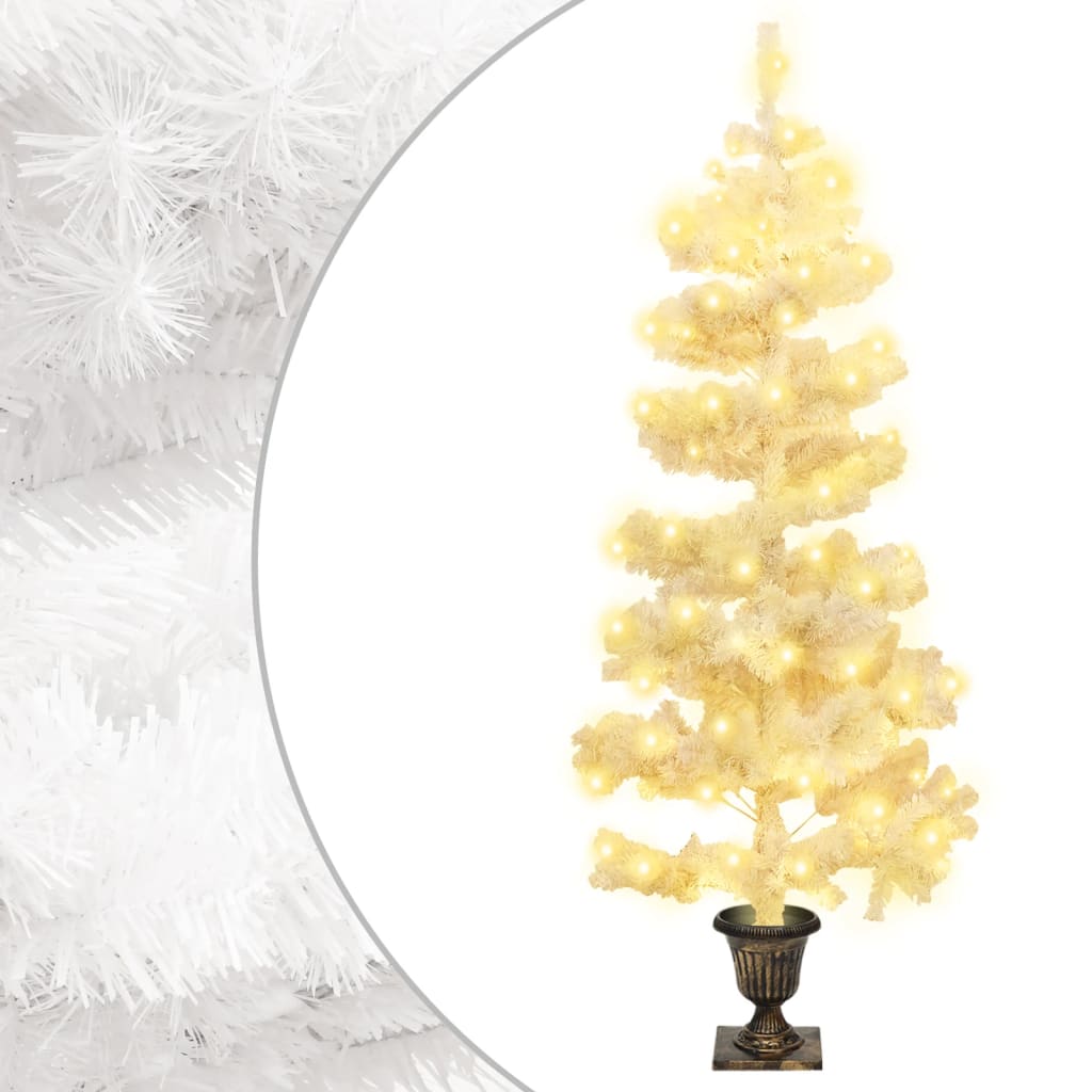 Vidaxl Kunstkerstboom con iluminación y potencia de 120 cm de PVC White