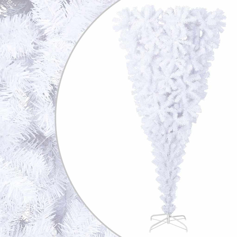 Vidaxl Kunstkerstboom con bianco inverso standard 240 cm bianco