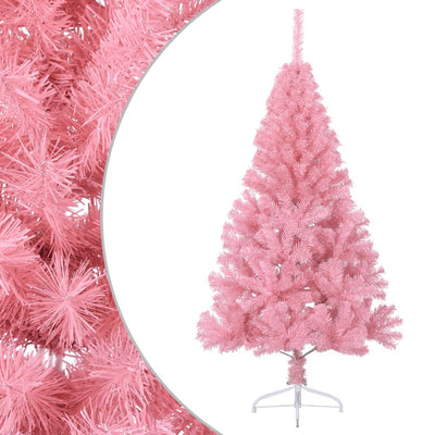 Vidaxl Kunstkerstboom con metà pink pvc di mezza oltre 120 cm standard
