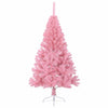 Vidaxl kunstkerstboom met standaard half 120 cm pvc roze