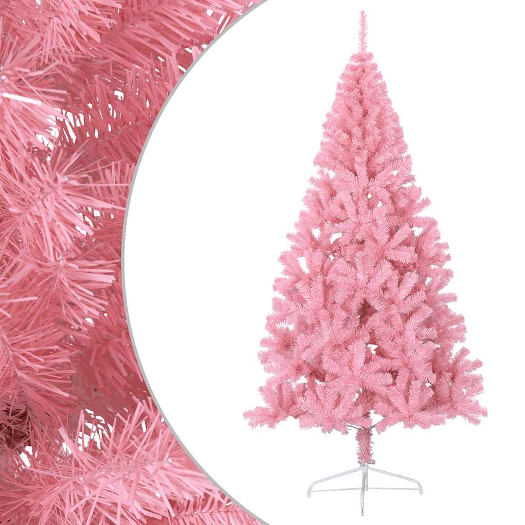 Vidaxl Kunstkerstboom con metà pvc da 210 cm standard Pink