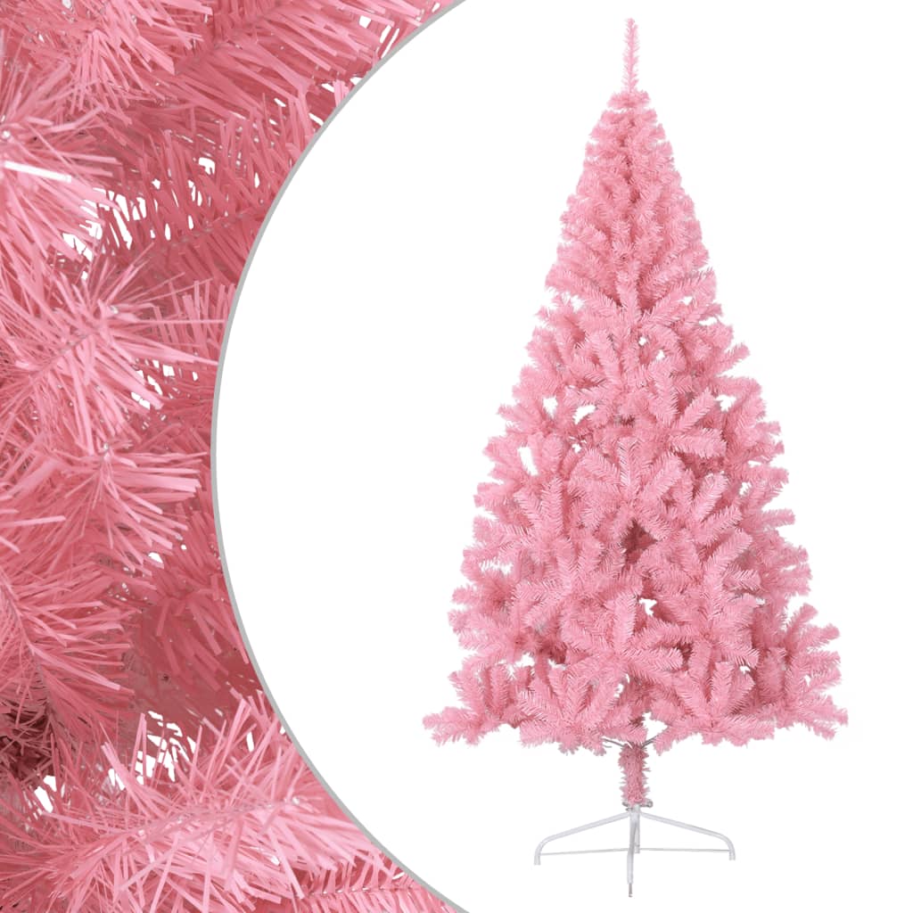 Vidaxl Kunstkerstboom con metà pvc da 210 cm standard Pink