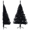 Vidaxl Kunstkerstboom con metà standard e mezzo pvc nero