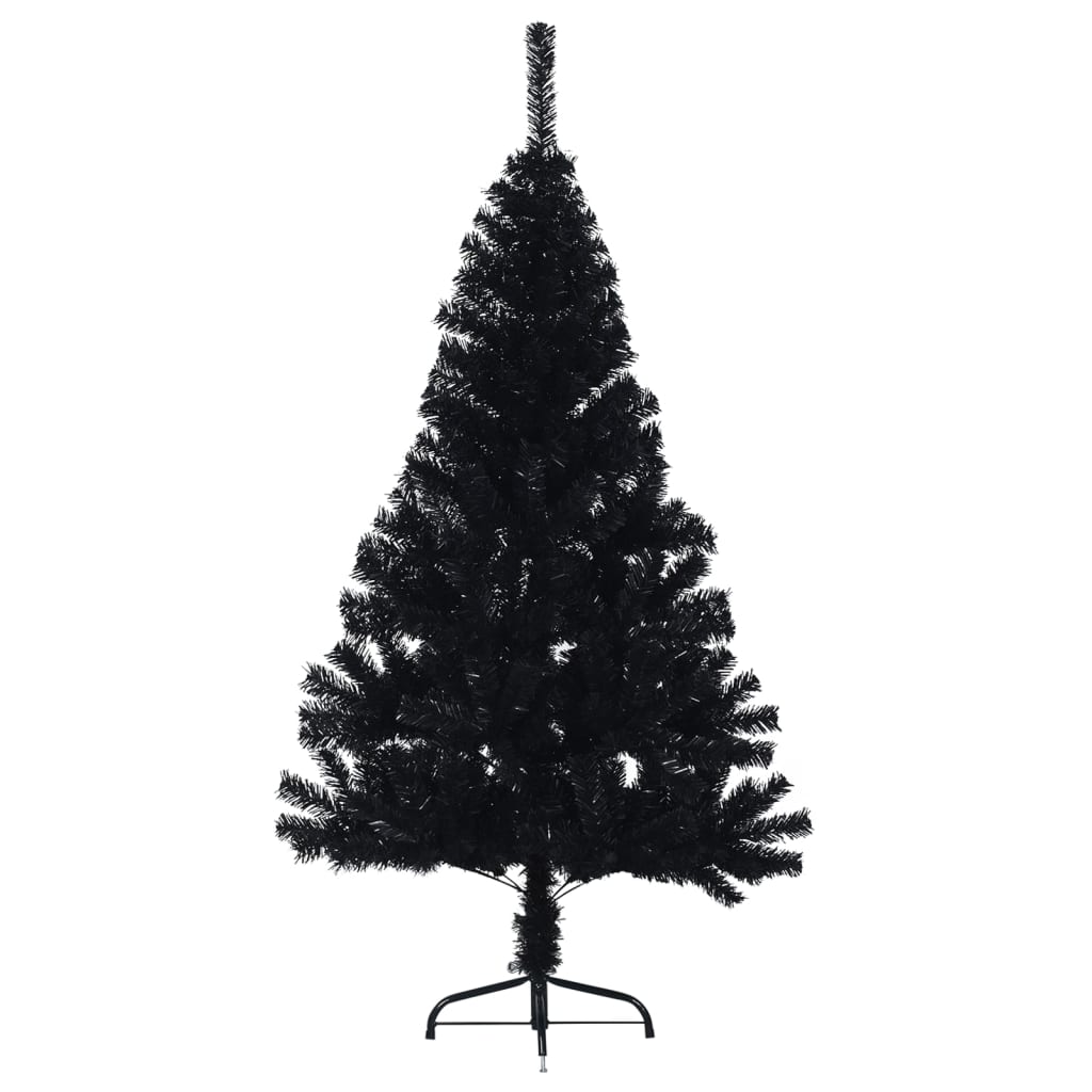 Vidaxl Kunstkerstboom con metà standard e mezzo pvc nero