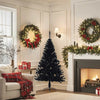 Vidaxl Kunstkerstboom con media cm PVC Negro estándar de 150 cm