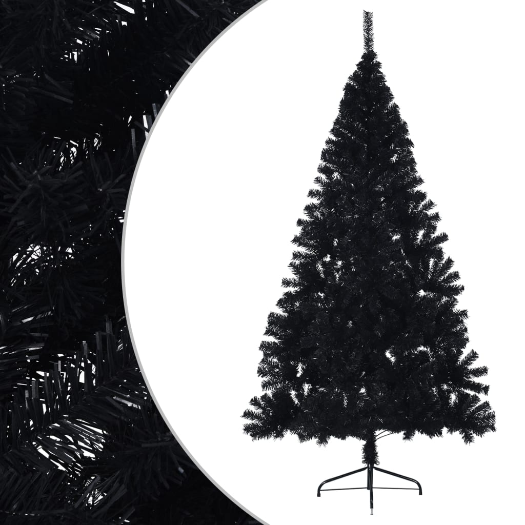 Vidaxl Kunstkerstboom con metà pvc da 180 cm standard Black