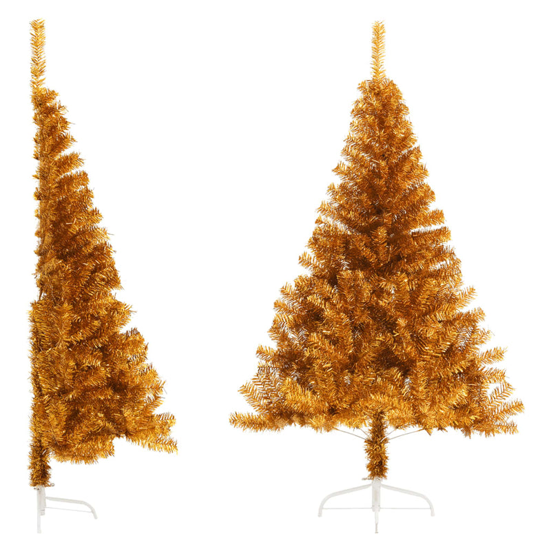 Vidaxl Kunstkerstboom Half con Cap Gold de 150 cm estándar coloreado
