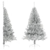 Vidaxl Kunstkerstboom Half con color plateado estándar de 120 cm de color plateado