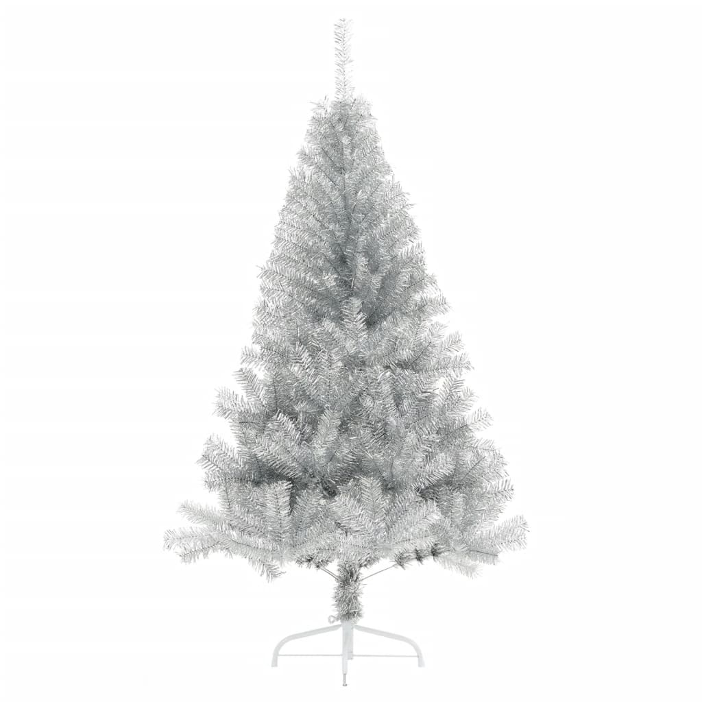 Vidaxl Kunstkerstboom Half con color plateado estándar de 120 cm de color plateado