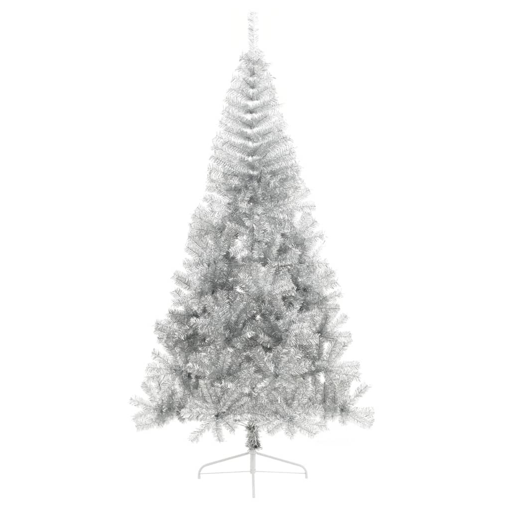 Vidaxl Kunstkerstboom Half con color plateado PET estándar de 210 cm de 210 cm