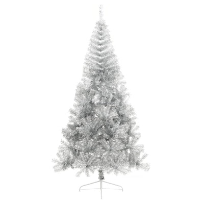Vidaxl Kunstkerstboom Half con color plateado PET estándar de 210 cm de 210 cm