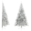 Vidaxl Kunstkerstboom Half con una tapa estándar de 240 cm de color plateado