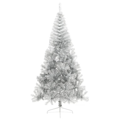 Vidaxl Kunstkerstboom Half con una tapa estándar de 240 cm de color plateado
