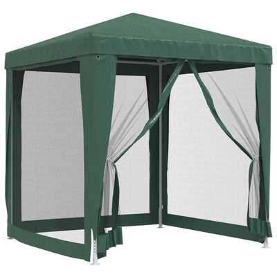 Tienda de fiesta Vidaxl con 4 paredes laterales de malla 2x2 m HDPE GREEN