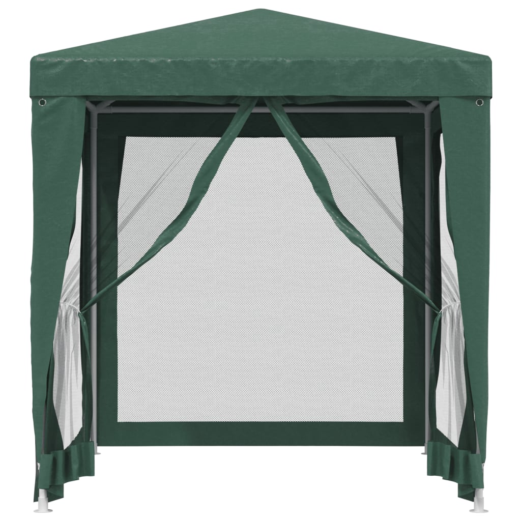 Tienda de fiesta Vidaxl con 4 paredes laterales de malla 2x2 m HDPE GREEN
