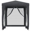 Vidaxl partytent met 4 mesh zijwanden 2x2 m hdpe antracietkleurig