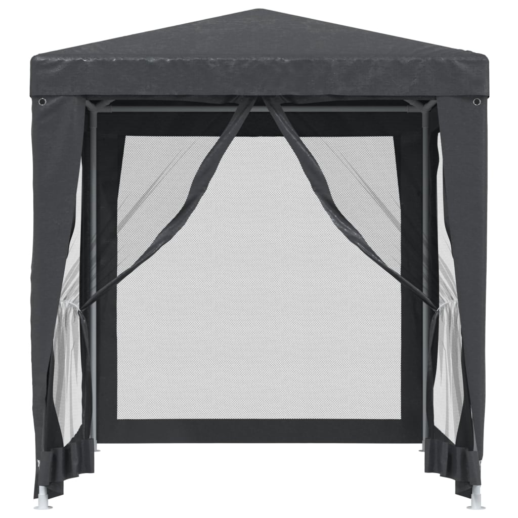 Tenda da festa Vidaxl con pareti laterali a 4 mesh 2x2 M HDPE antracite -lorato