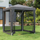 Tenda da festa Vidaxl con pareti laterali a 4 mesh 2x2 M HDPE antracite -lorato