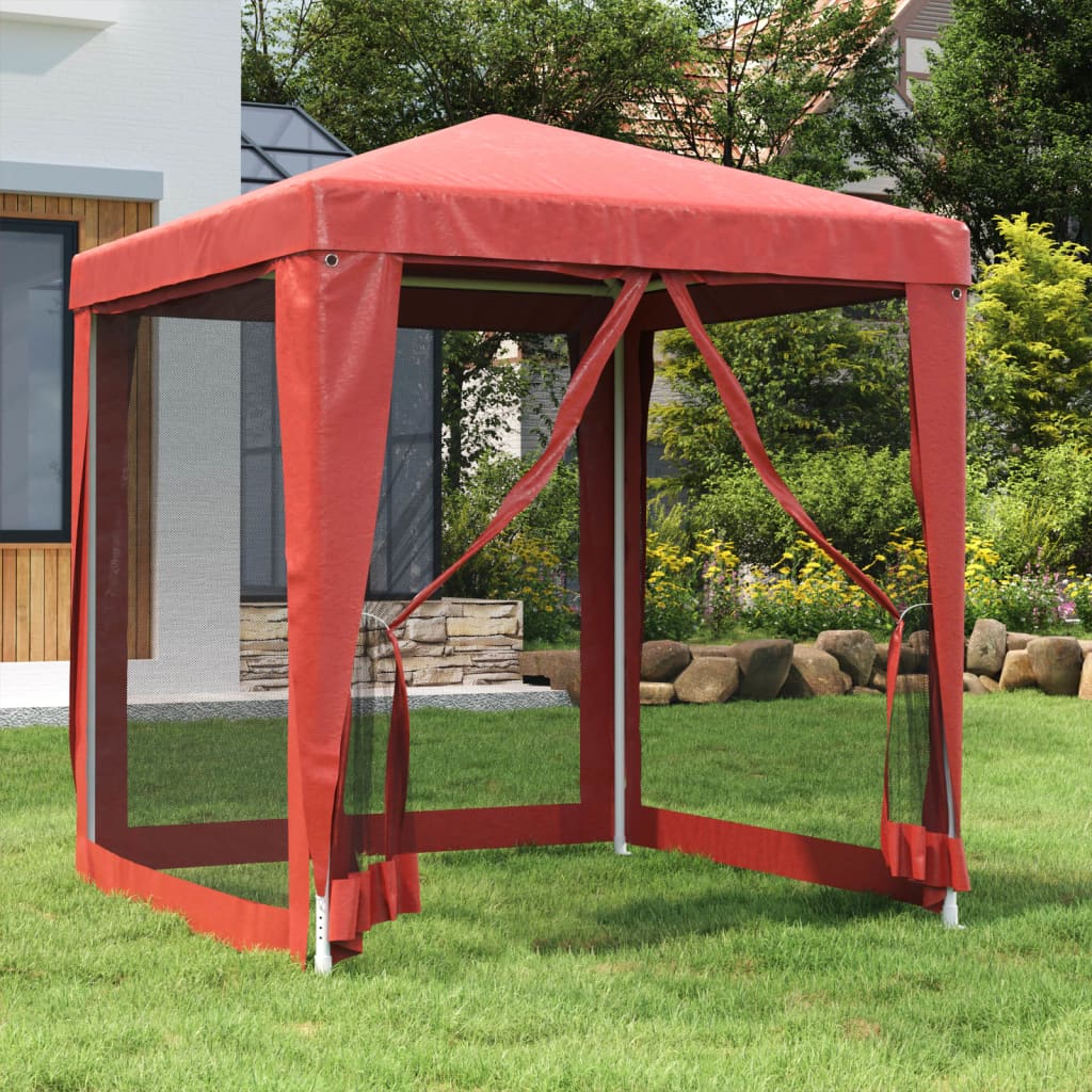 Tenda per feste Vidaxl con pareti laterali a 4 mesh 2x2 M HDPE