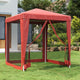Tenda per feste Vidaxl con pareti laterali a 4 mesh 2x2 M HDPE