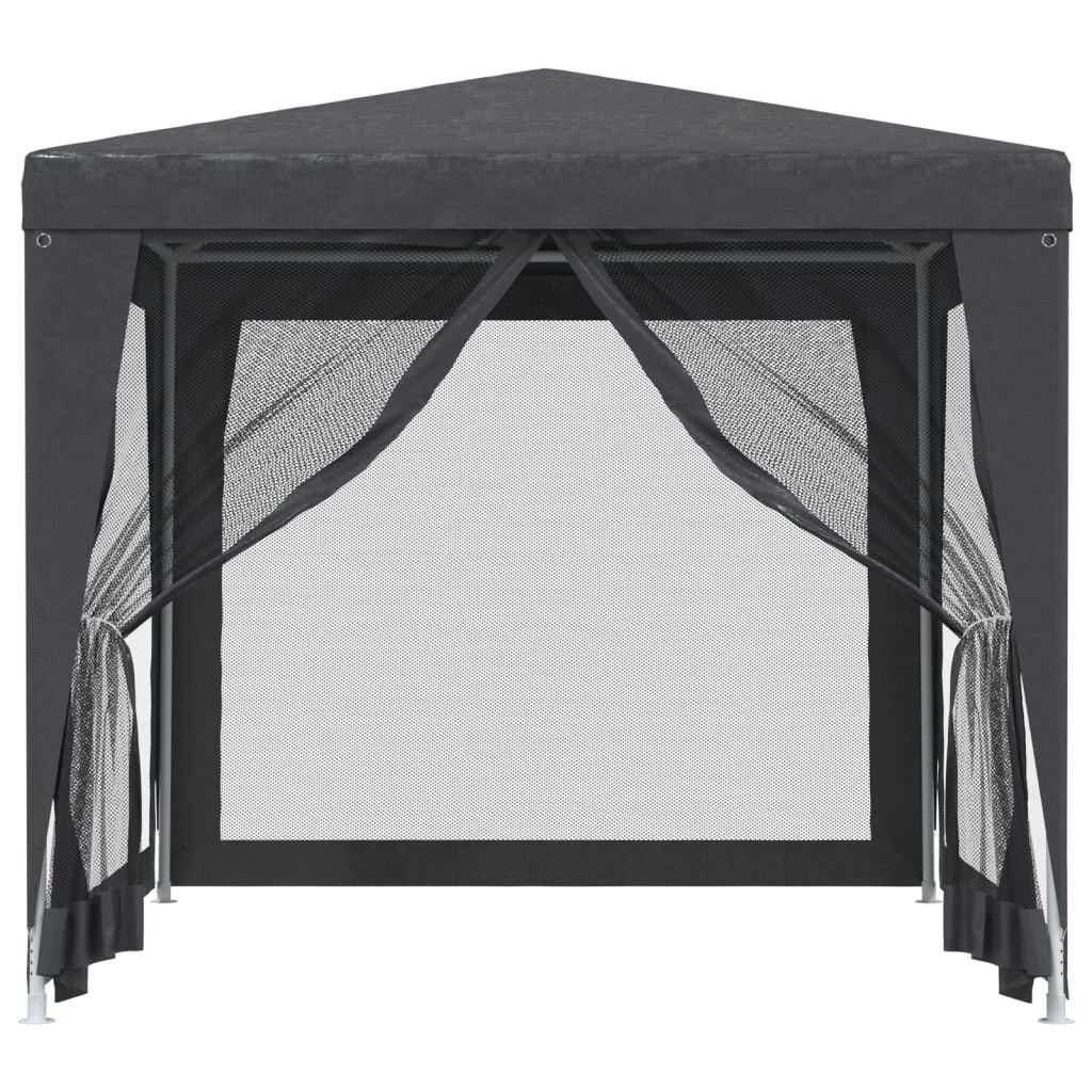 Tenda per feste Vidaxl con pareti laterali a 4 mesh 2,5x2,5 M Antracite HDPE