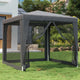 Tenda per feste Vidaxl con pareti laterali a 4 mesh 2,5x2,5 M Antracite HDPE