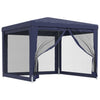Tenda da festa Vidaxl con pareti laterali a 4 mesh 3x3 m HDPE BLU
