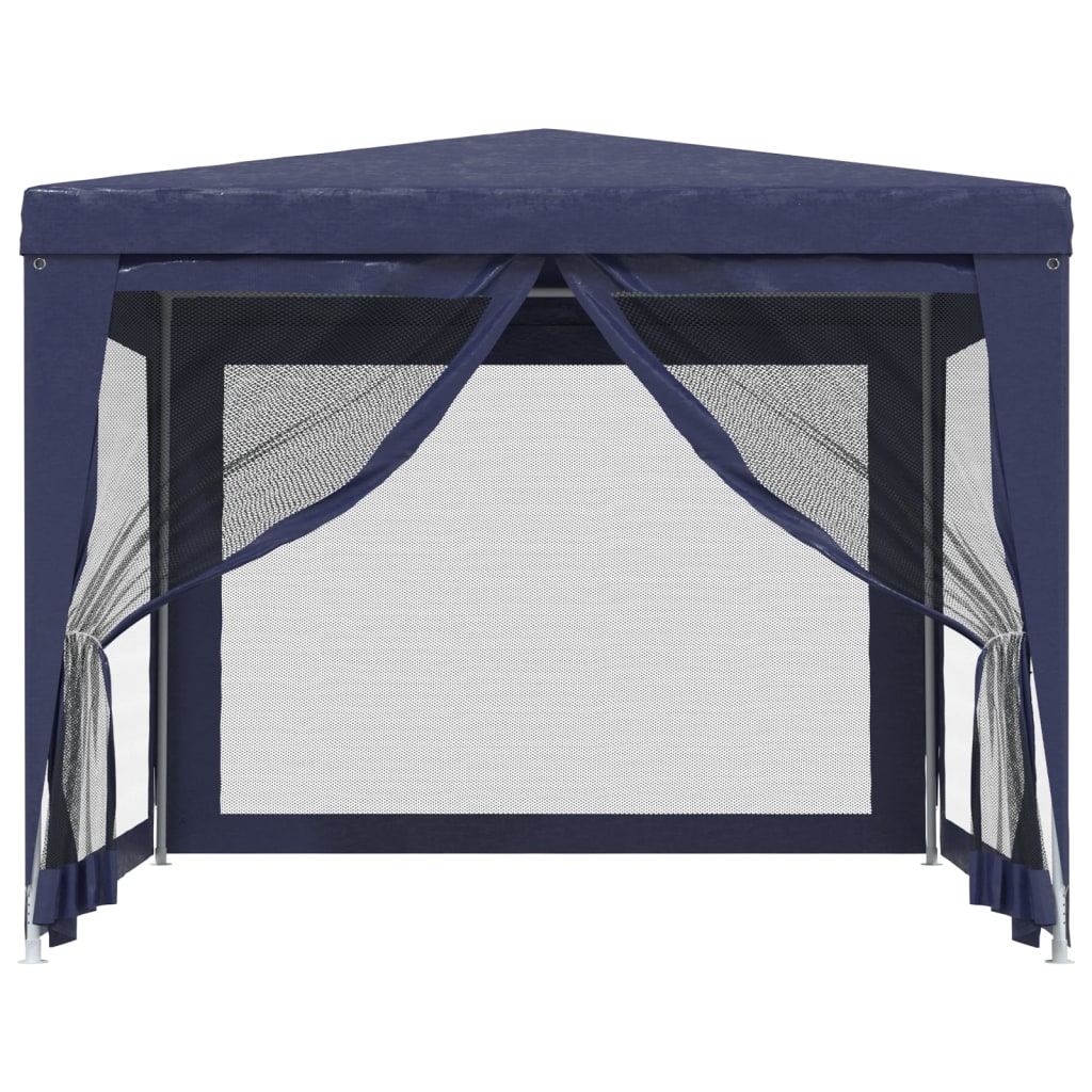 Tenda da festa Vidaxl con pareti laterali a 4 mesh 3x3 m HDPE BLU