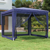 Tenda da festa Vidaxl con pareti laterali a 4 mesh 3x3 m HDPE BLU