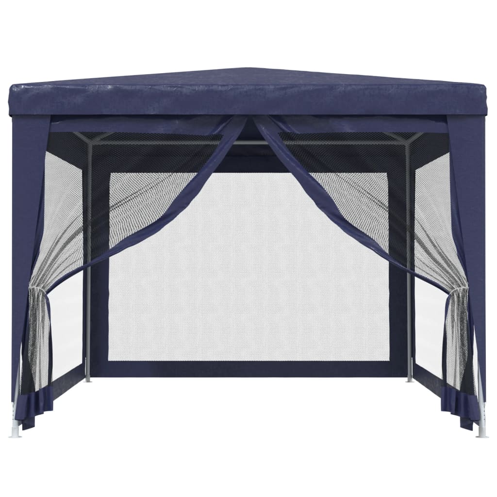 Tenda da festa Vidaxl con pareti laterali a 4 mesh 3x4 m HDPE blu