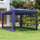 Tenda da festa Vidaxl con pareti laterali a 4 mesh 3x4 m HDPE blu