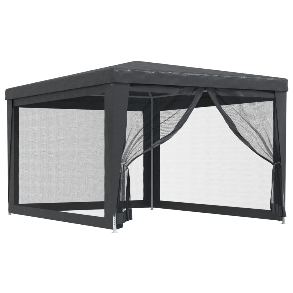 Tienda de fiesta de Vidaxl con 4 paredes laterales de malla 3x4 M HDPE -Colorado