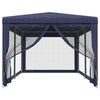 Tienda de fiesta Vidaxl con 6 paredes laterales de malla 3x6 M HDPE Azul