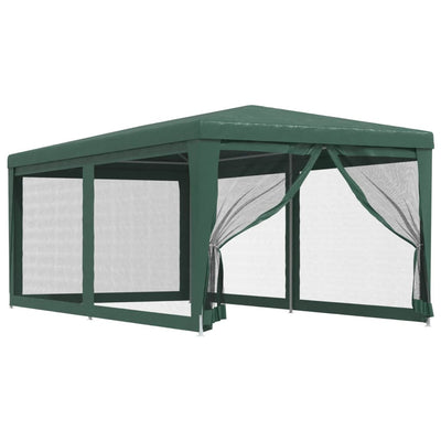 Tenda da festa Vidaxl con 6 pareti laterali a maglie 3x6 m HDPE Green