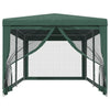 Tienda de fiesta Vidaxl con 6 paredes laterales de malla 3x6 M HDPE GREEN
