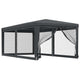 Tienda de fiesta Vidaxl con 6 paredes laterales de malla 3x6 M HDPE -Colorado