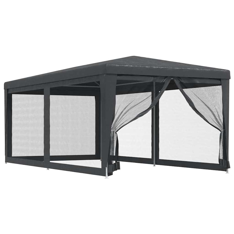 Tienda de fiesta Vidaxl con 6 paredes laterales de malla 3x6 M HDPE -Colorado