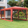 Tienda de fiesta Vidaxl con 6 paredes laterales de malla 3x6 M HDPE RED
