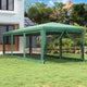 Tenda per feste Vidaxl con 8 pareti laterali a rete 3x9 m HDPE Green