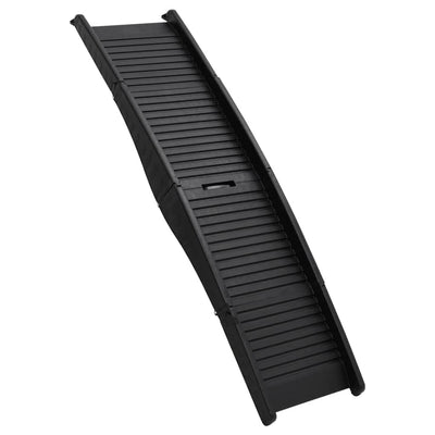 Vidaxl Pendiente de perro plegable 153x40x12.5 cm de plástico negro