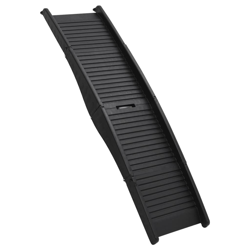 Vidaxl Pendiente de perro plegable 153x40x12.5 cm de plástico negro