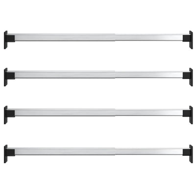 Vidaxl Abs di abbigliamento 4 St Telescopic 58-100 cm di colore argento