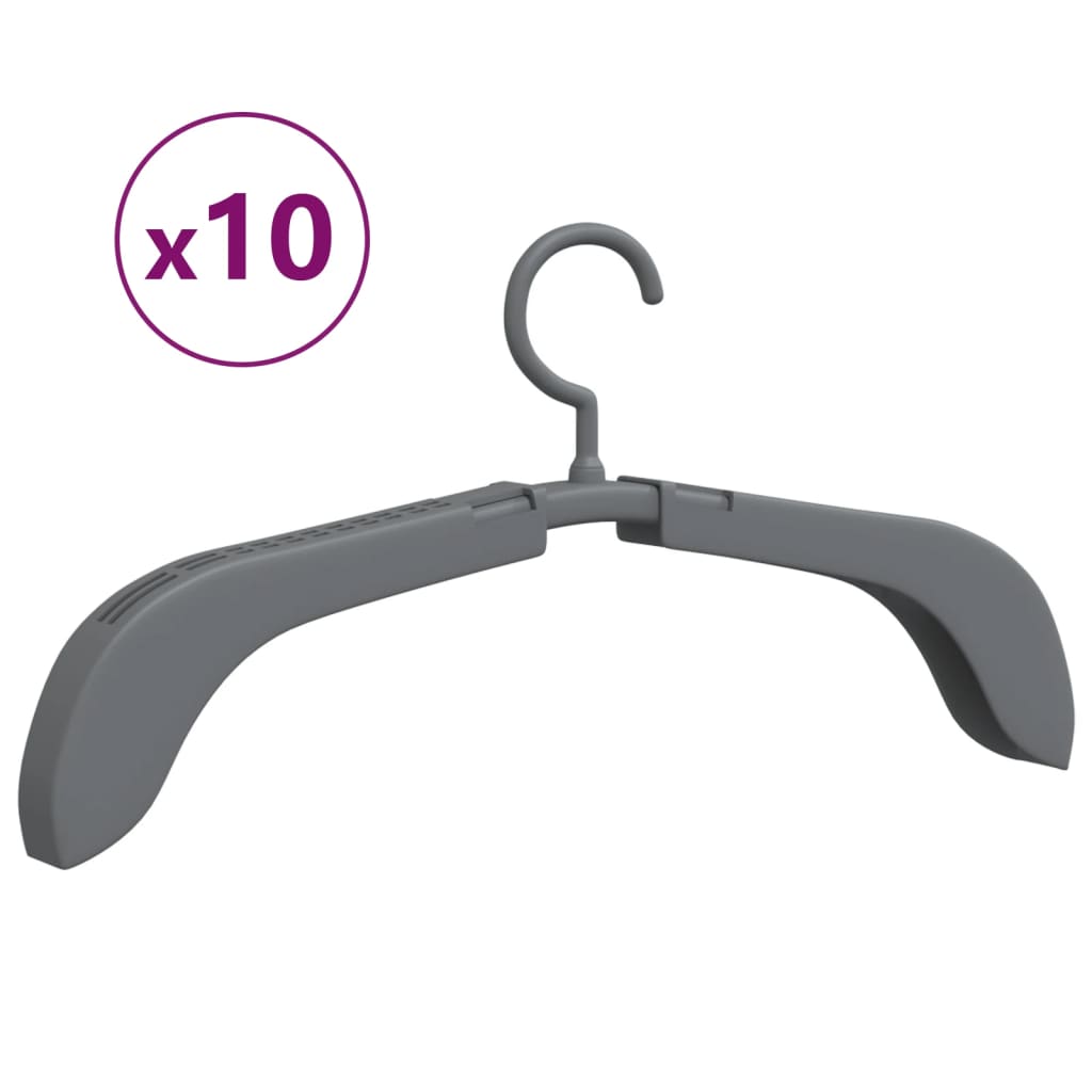 VidaXL percha extensible 10uds gris