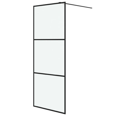 Vidaxl Walk-In Shower Mall 80x195 CM Mat ESG Glass Negro
