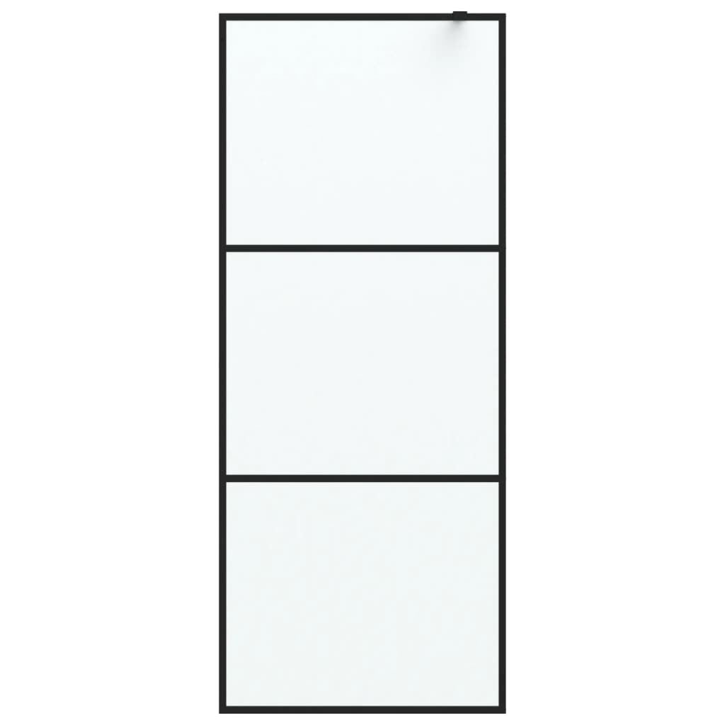 Vidaxl Walk-In Shower Mall 80x195 CM Mat ESG Glass Negro