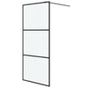 Vidaxl Walk-In Shower Mall 90x195 CM Mat ESG Glass Negro